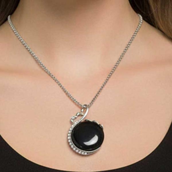 wholesale 1988 - Goddess of The Moon Necklace 34 - Black - 