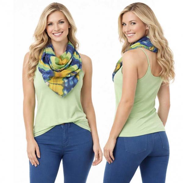 wholesale 3262 - Infinity Scarves - Watercolor Stripes  Blue - 