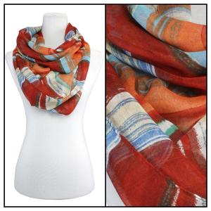 C Infinity Scarves - Watercolor Stripes 3262 Coral - 