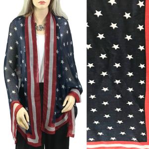 074 Red, White and Blue - US Flag American Flag Scarf 9416 - 