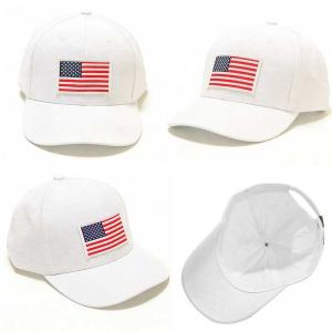 074 Red, White and Blue - US Flag American Flag Baseball Cap - One Size Fits Most