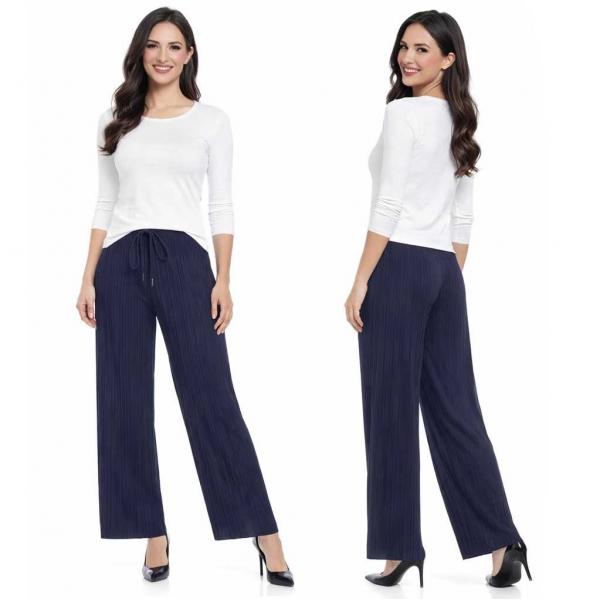 wholesale 074 Red, White and Blue - US Flag Navy Pleated Twill Pants - One Size Fits S-L