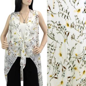2144 - Chiffon Scarf Vests (Style 2)  #0527 Ivory - One Size Fits All