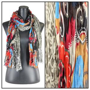 1094  -  Abstract Bohemian Scarves 1094 - Multi Color 1<br>
Abstract Bohemian Scarf - 
