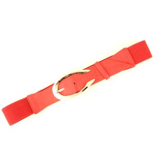 2276 Fashion Stretch Belts 5111 - Red - One Size Fits (S-L)