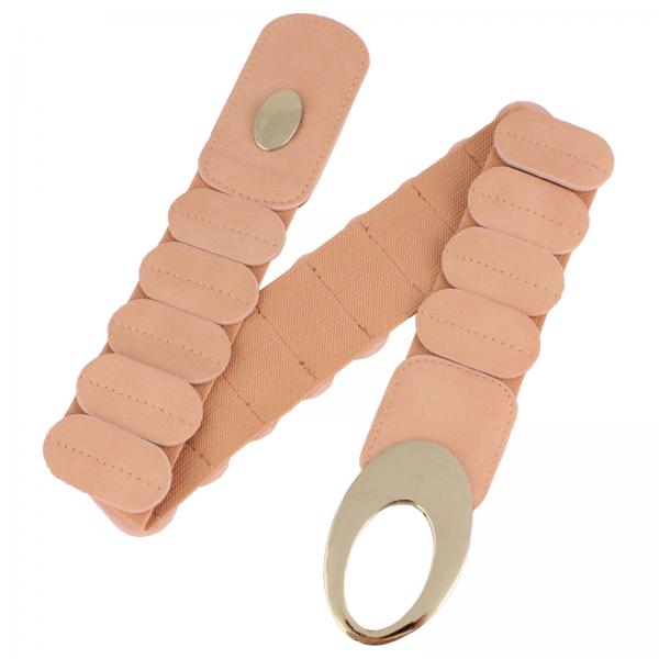 wholesale 2276 Fashion Stretch Belts J4022 - Dusty Pink - ONE SIZE FITS (S-L)