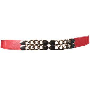 2276 Fashion Stretch Belts S0018 - Red - One Size Fits (S-L)