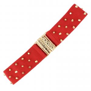 2276 Fashion Stretch Belts S0031 - Red - One Size Fits (S-L)