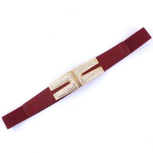 2276 Fashion Stretch Belts S0101 - Burgundy - One Size Fits (S-L)