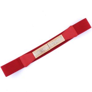 2276 Fashion Stretch Belts X9138 - Red - One Size Fits (S-L)