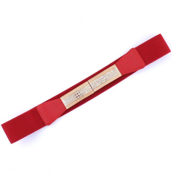 wholesale Fashion Stretch Belts 2276 X9138 - Red - ONE SIZE FITS (S-L)