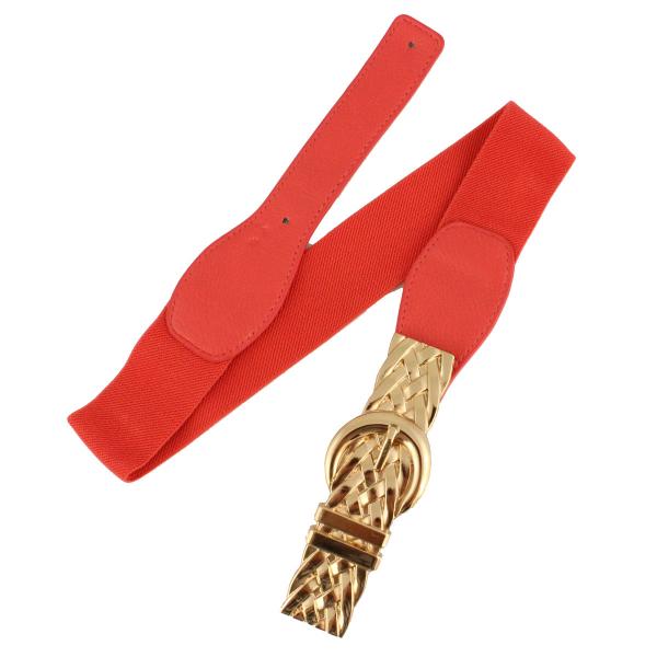 wholesale Fashion Stretch Belts 2276 X9239 - Coral - ONE SIZE FITS (S-L)