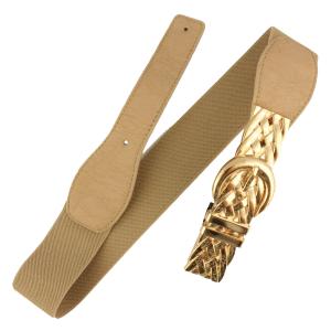 2276 Fashion Stretch Belts X9239 - Beige - One Size Fits (S-L)