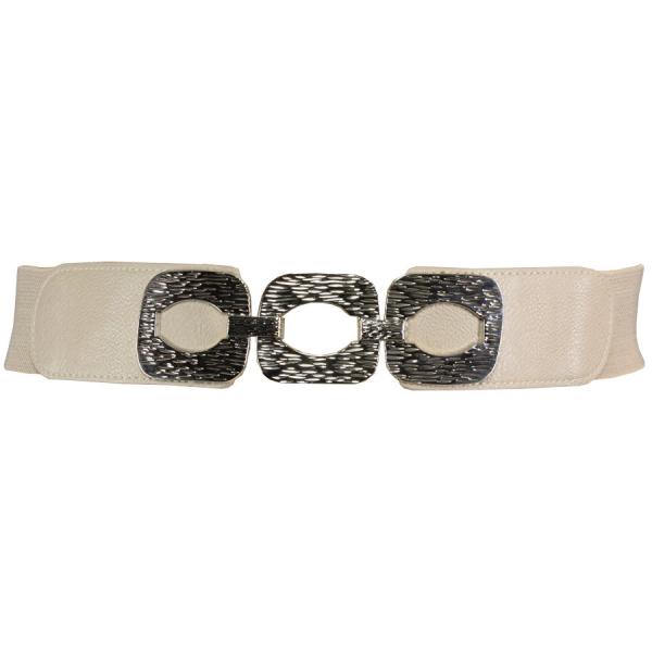 wholesale 2276 Fashion Stretch Belts Y5231- Beige - ONE SIZE FITS (S-L)