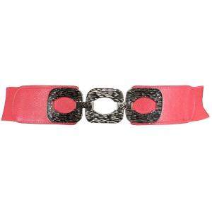 2276 Fashion Stretch Belts Y5231- Coral - One Size Fits (S-L)