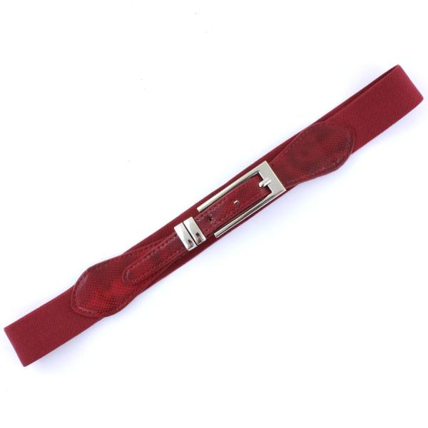 wholesale 2276 Fashion Stretch Belts Y5117 - Red - ONE SIZE FITS (S-L)
