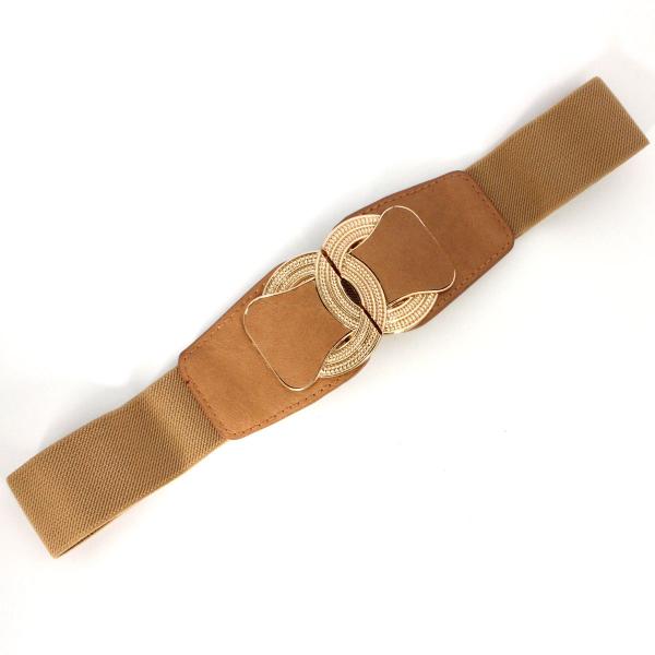 wholesale 2276 Fashion Stretch Belts X9314 - Camel - ONE SIZE FITS (S-L)