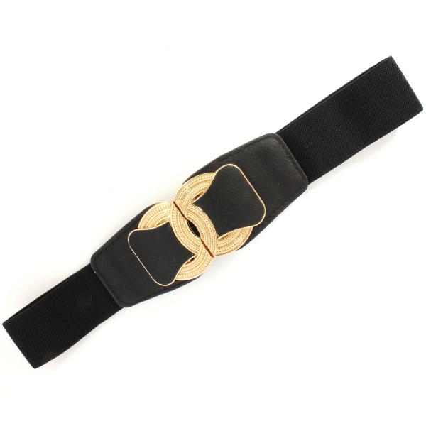 wholesale Fashion Stretch Belts 2276 X9314 - Black - ONE SIZE FITS (S-L)