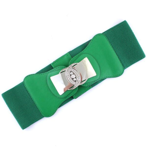 wholesale Fashion Stretch Belts 2276 1066 - Green - ONE SIZE FITS (S-L)