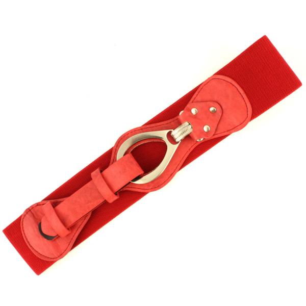 wholesale Fashion Stretch Belts 2276 1253 - Red - ONE SIZE FITS (S-L)