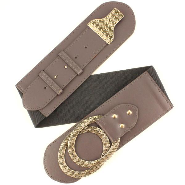 wholesale 2276 Fashion Stretch Belts 51761 - Dark Brown - ONE SIZE FITS (S-L)