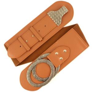 2276 Fashion Stretch Belts 51761 - Camel - One Size Fits (S-L)