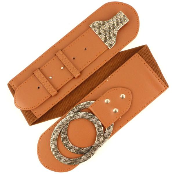 wholesale Fashion Stretch Belts 2276 51761 - Camel - ONE SIZE FITS (S-L)