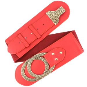 2276 Fashion Stretch Belts 51761 - Red - One Size Fits (S-L)