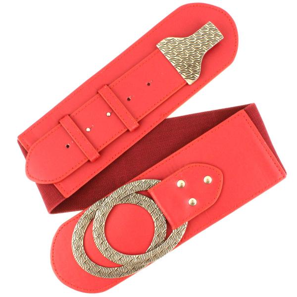 wholesale Fashion Stretch Belts 2276 51761 - Red - ONE SIZE FITS (S-L)