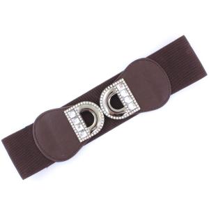 2276 Fashion Stretch Belts LD2906 - Brown - One Size Fits (S-L)