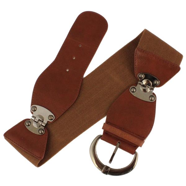 wholesale 2276 Fashion Stretch Belts LD3018 - Camel - ONE SIZE FITS (S-L)
