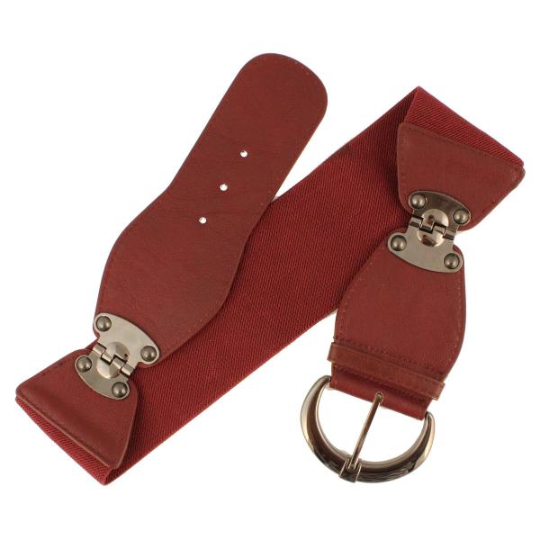 wholesale 2276 Fashion Stretch Belts LD3018 - Brick - ONE SIZE FITS (S-L)