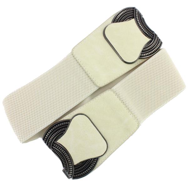 wholesale 2276 Fashion Stretch Belts M7216 - Beige - ONE SIZE FITS (S-L)
