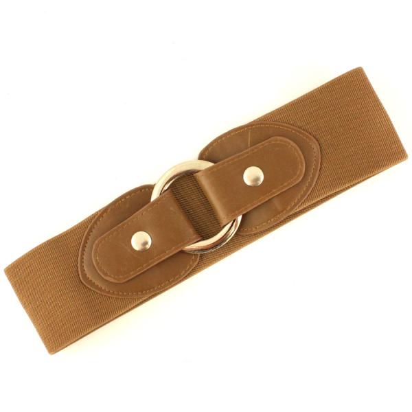 wholesale Fashion Stretch Belts 2276 N1290 - Mocha - ONE SIZE FITS (S-L)