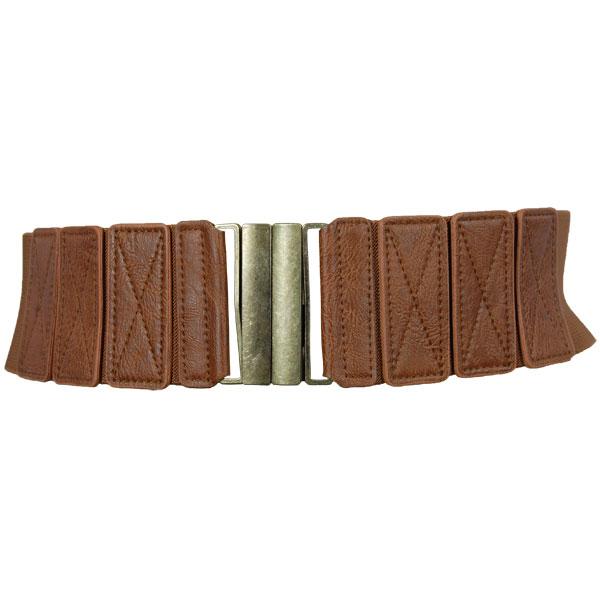 wholesale Fashion Stretch Belts 2276 W8244 - Camel - ONE SIZE FITS (S-L)