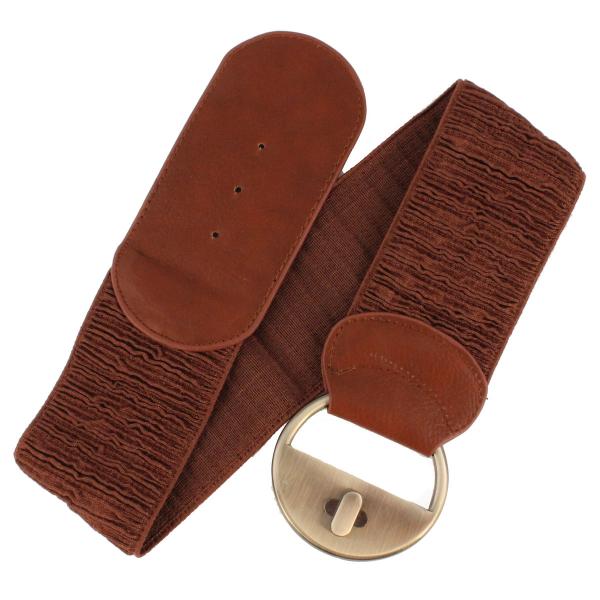 wholesale Fashion Stretch Belts 2276 W8260 - Brick - ONE SIZE FITS (S-L)