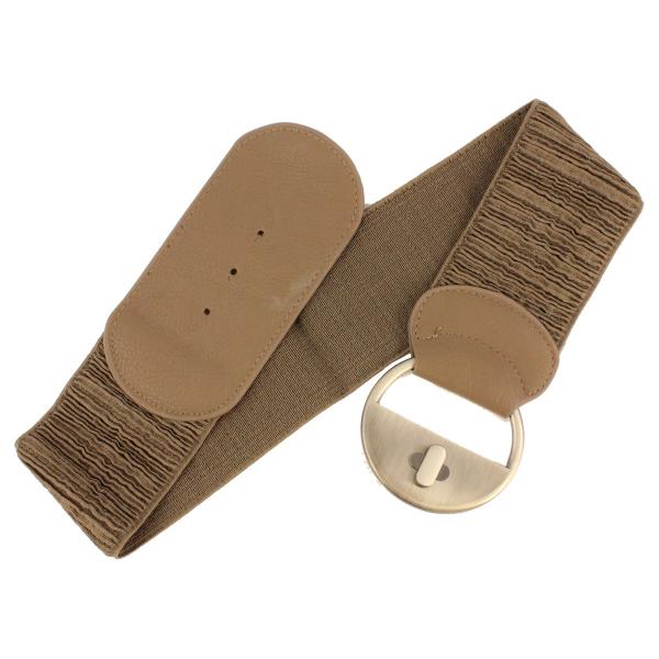 wholesale Fashion Stretch Belts 2276 W8260 - Mocha - ONE SIZE FITS (S-L)