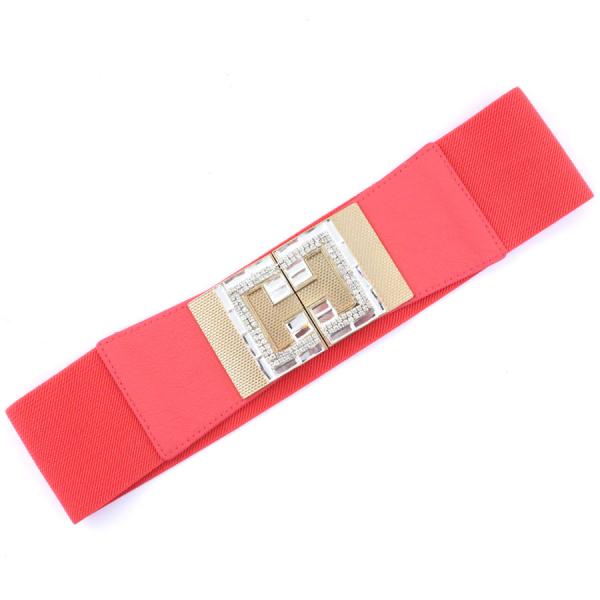 wholesale Fashion Stretch Belts 2276 X9206 - Coral - ONE SIZE FITS (S-L)