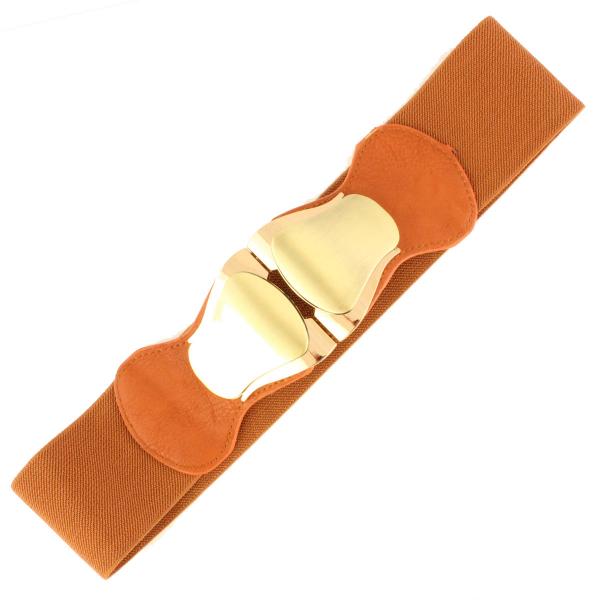 wholesale 2276 Fashion Stretch Belts X9272 - Camel - ONE SIZE FITS (S-L)