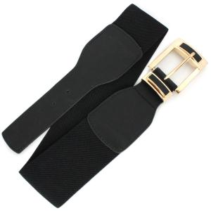 2276 Fashion Stretch Belts X9312 - Black - One Size Fits (S-L)