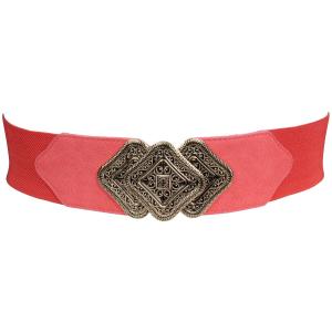 2276 Fashion Stretch Belts Y5328 - Coral - One Size Fits (S-L)