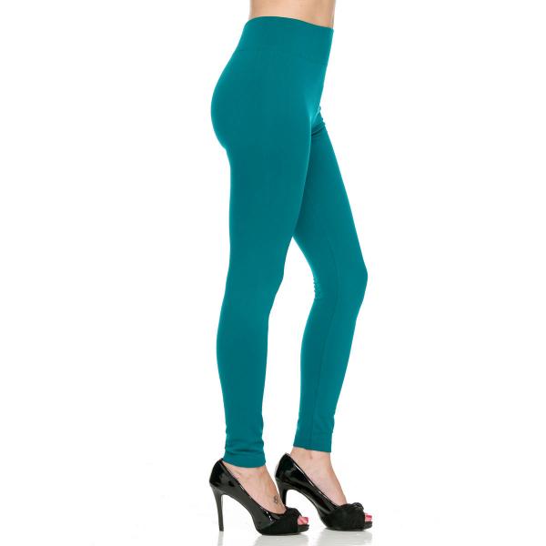 Wholesale 2278 - Fleece and Fur Lined Leggings Solid Forest Teal Fleece Lined Leggings 9000 - Plus Size (XL-2X)