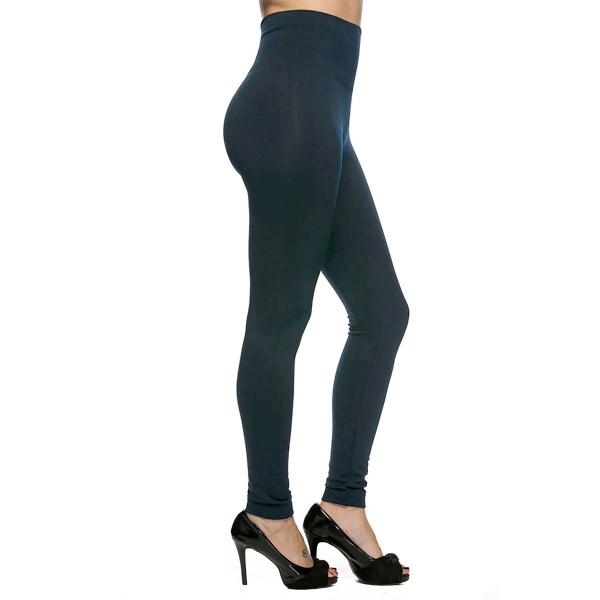 Wholesale 2278 - Fleece and Fur Lined Leggings Solid Navy High Waisted - Fleece Lined Leggings WSJ5 - One Size Fits All