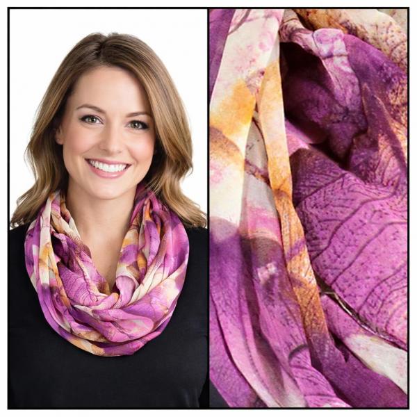 Wholesale 2282/T - Silky Dress Infinities LE04<br>Leaves Purple  - 22