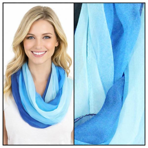 Wholesale 2282/T - Silky Dress Infinities TC03<br>Tri-Color - Blues - 22