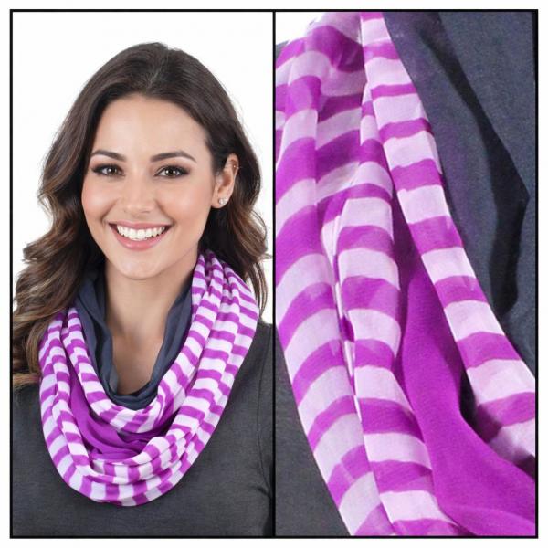 Wholesale 2282/T - Silky Dress Infinities N113 <br>Orchid w Stripes - 22