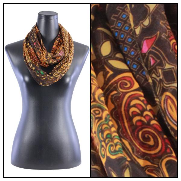 2282 - Silky Dress Infinities PCA02<br>Brown Peacock Abstract  - 22