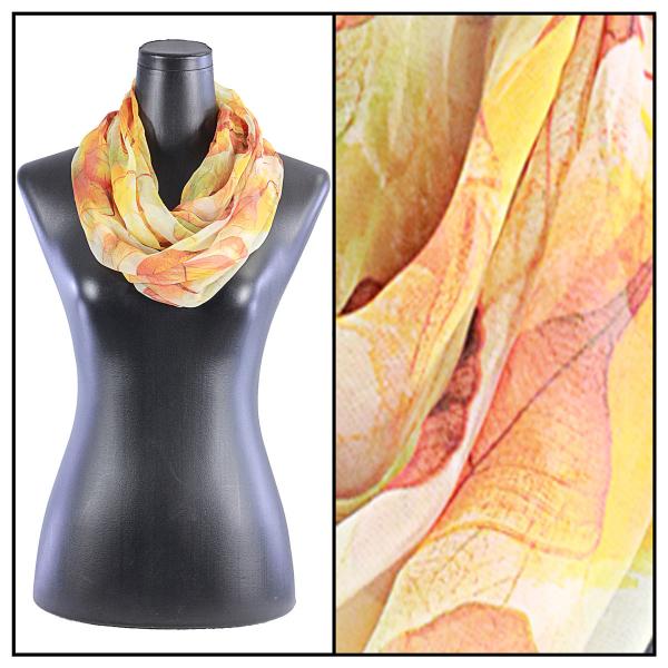 Wholesale 2282/T - Silky Dress Infinities Leaves - Orange (MB) - 22