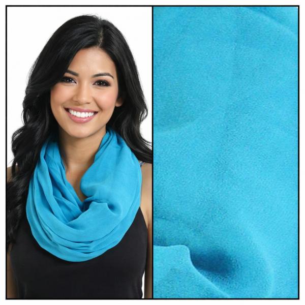 Wholesale 2282/T - Silky Dress Infinities S10<br>Solid Turquoise - 22