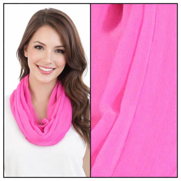 Wholesale 2508 - Silky Jewelry Infinity Scarves S12<br>Solid Magenta - 22